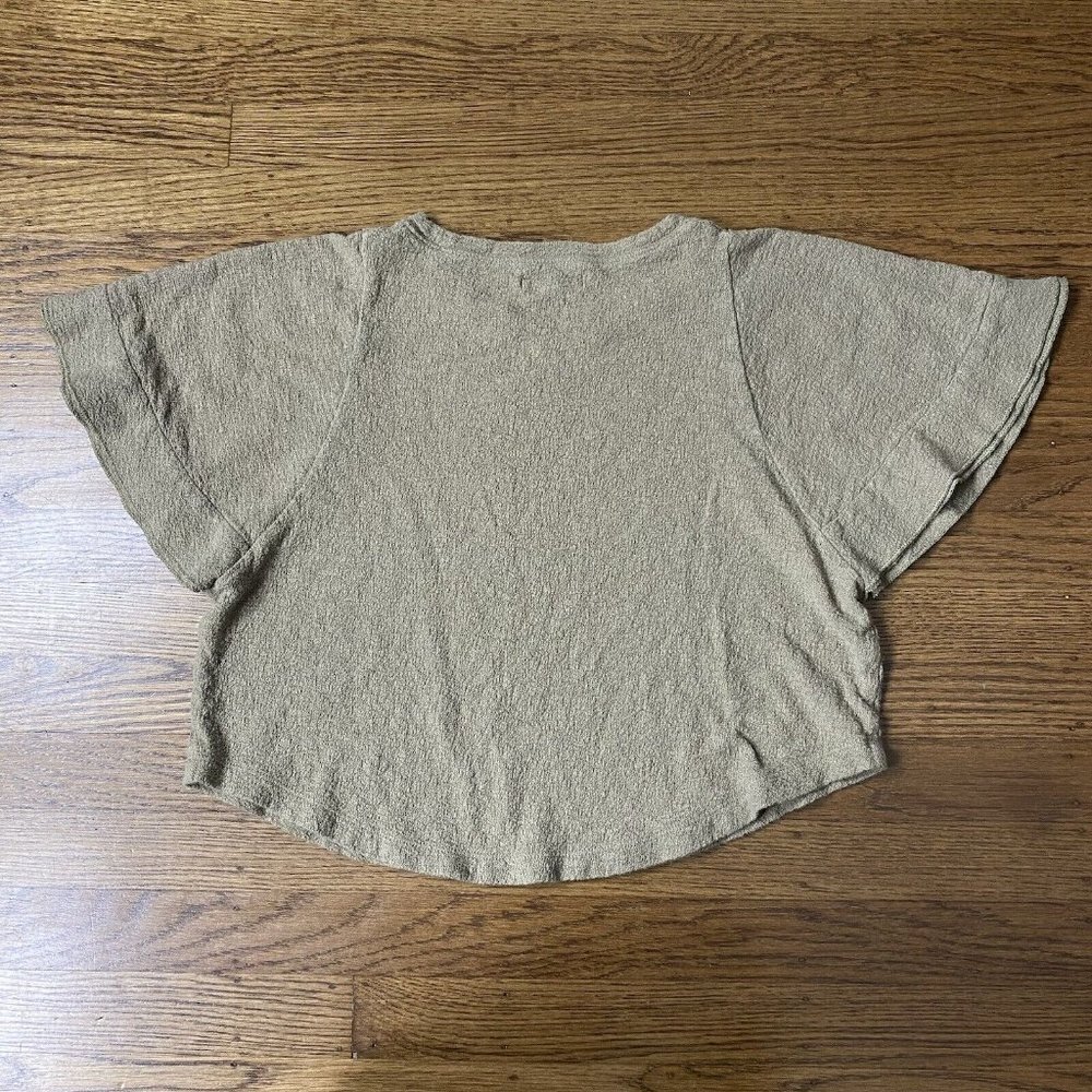 Madewell Texture & Thread Flutter Sleeve Top Dist… - image 4